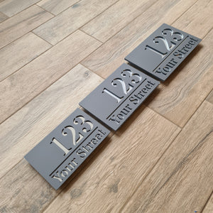 Personalised Custom House Sign Door Plaque - Rectangle - 3 Sizes