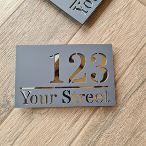 Personalised Custom House Sign Door Plaque - Rectangle - 3 Sizes