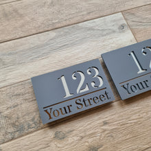 Load image into Gallery viewer, Personalised Custom House Sign Door Plaque - Rectangle - 3 Sizes