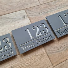 Load image into Gallery viewer, Personalised Custom House Sign Door Plaque - Rectangle - 3 Sizes