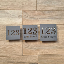 Load image into Gallery viewer, Personalised Custom House Sign Door Plaque - SQUARE - 3 Sizes
