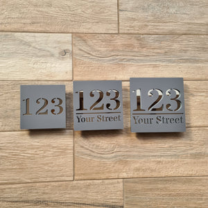 Personalised Custom House Sign Door Plaque - SQUARE - 3 Sizes