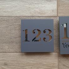 Load image into Gallery viewer, Personalised Custom House Sign Door Plaque - SQUARE - 3 Sizes