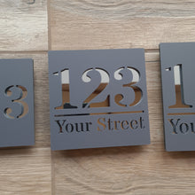 Load image into Gallery viewer, Personalised Custom House Sign Door Plaque - SQUARE - 3 Sizes