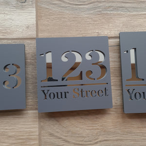 Personalised Custom House Sign Door Plaque - SQUARE - 3 Sizes