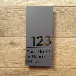 Personalised Custom House Sign Door Plaque - OBLONG - DESIGN 1