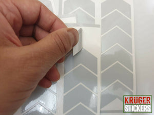 20 x Reflective Chevrons Self Adhesive Stickers - Kruger Stickers