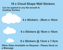 Load image into Gallery viewer, 18 x Cloud Wall Stickers Decals - Kruger Stickers