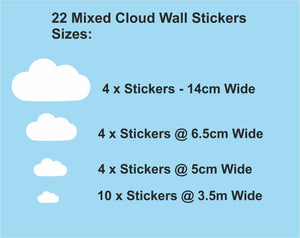 Cloud Shaped Wall Stickers - Standard Shape - Kruger Stickers