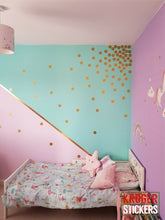 Load image into Gallery viewer, Gold Polka Dot Wall Stickers Decal - Kruger Stickers