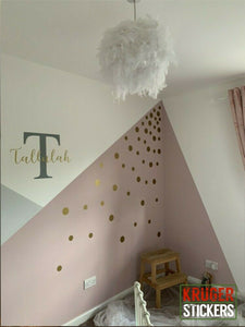 Gold Polka Dot Wall Stickers Decal - Kruger Stickers