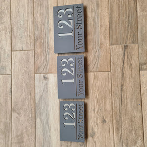 Personalised Custom House Sign Door Plaque - Rectangle - 3 Sizes