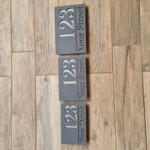 Personalised Custom House Sign Door Plaque - Rectangle - 3 Sizes