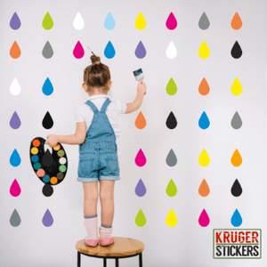 Raindrop Shaped Wall Stickers Decal - Kruger Stickers